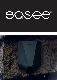 logo easee et borne de recharge pour voiture electrique